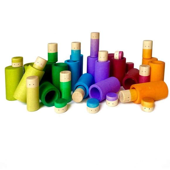 NWT Grapat Wooden Toys LA Set - Non-Basic Colours - Picture 1 of 5